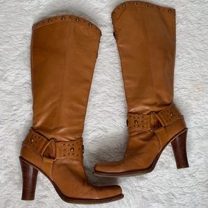 Antonio Melanin Buffalo Camel Tall Western Boots